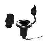 Perko 1045P00DP Chrome Plated Zinc Spare 3-Pin Round Plug-In Base for Pole Light