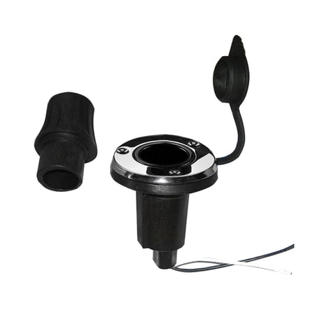 Perko 1045P00DP Chrome Plated Zinc Spare 3-Pin Round Plug-In Base for Pole Light