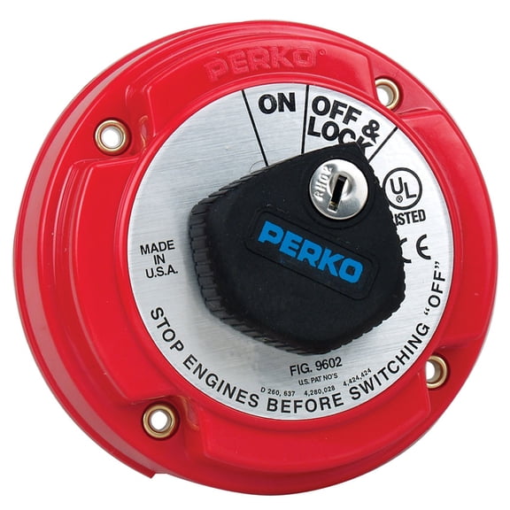 Perko Medium Duty Main Battery Disconnect Switch w/Key Lock | Bundle of 2