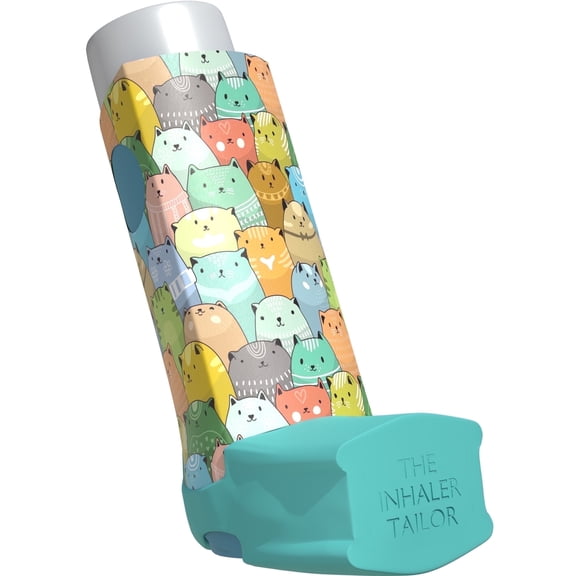 The Inhaler Tailor Classic Size Perky Felines Inhaler Case, Inhaler Not Included