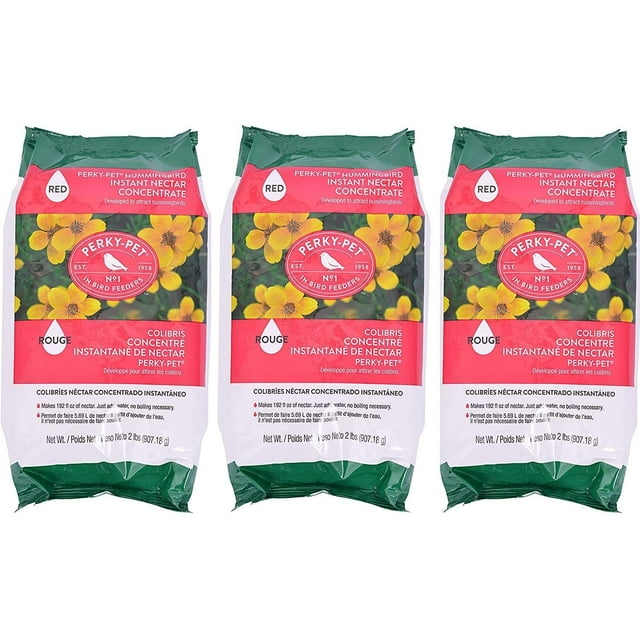 Perky Pet 2443 Red 3 Pack 244SFB Original Instant Hummingbird Nectar