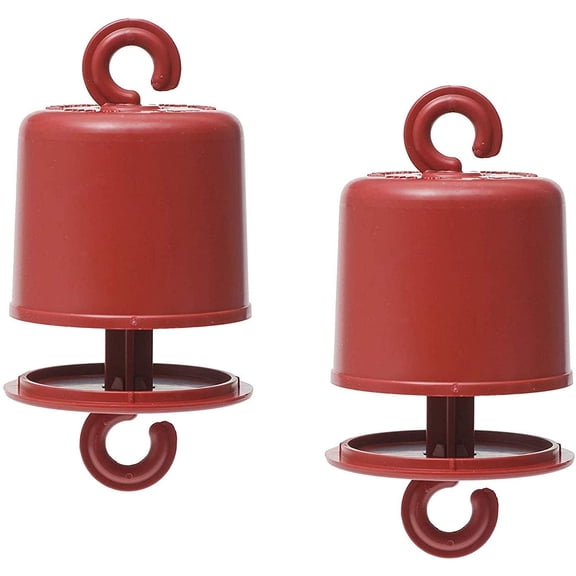 Perky-Pet Ant Guard for Bird Feeders Repellent - Outdoor Use - 2 Pieces, Red