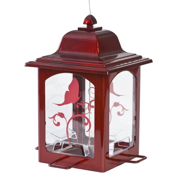 Perky-Pet 3 lb Red Sparkle Lantern Wild Bird Feeder