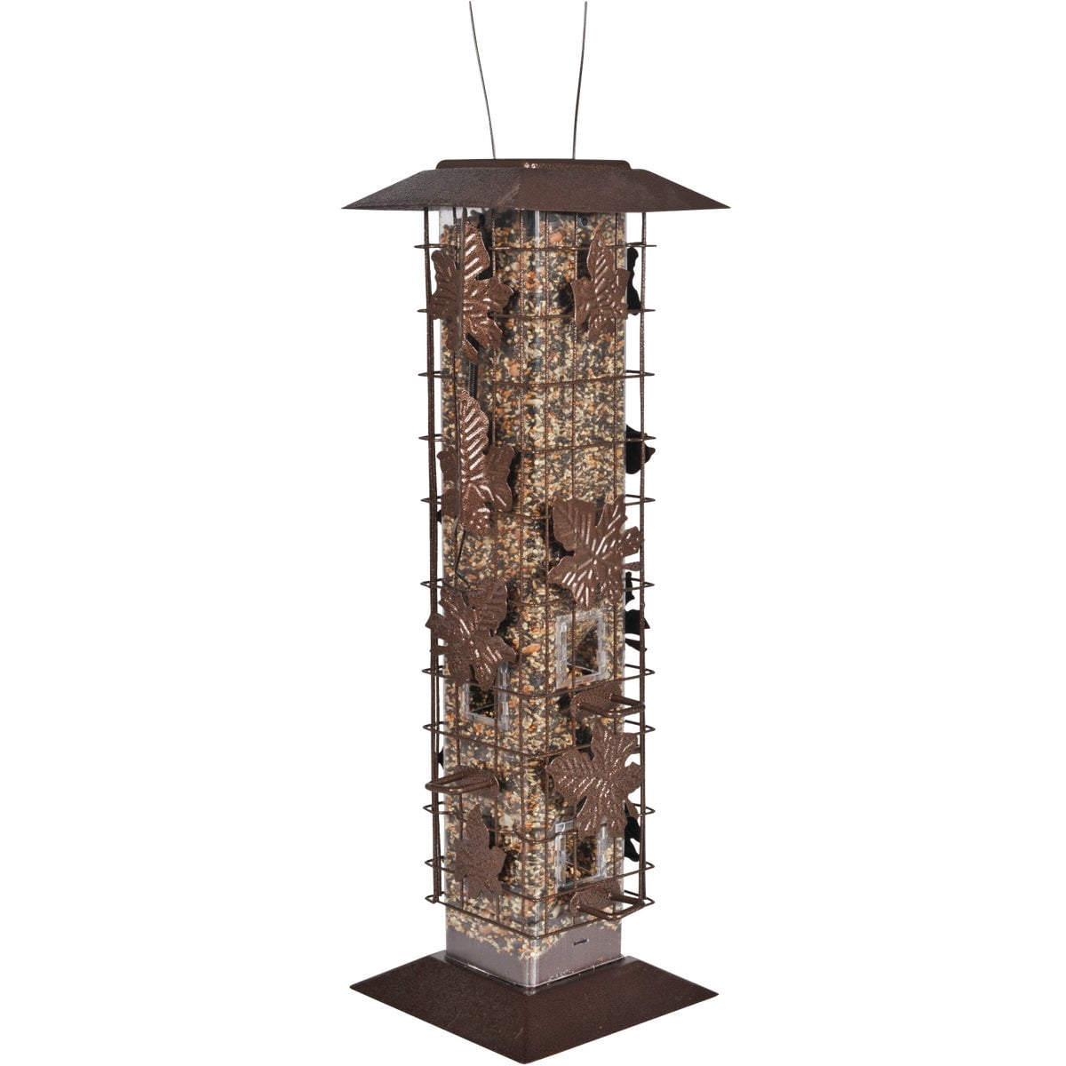 Perky-Pet 336-1SR Squirrel-Be-Gone Squirrel Proof Bird Feeder, 2LB, Outdoor Wild Bird Feeder with Weight-Activated Perches