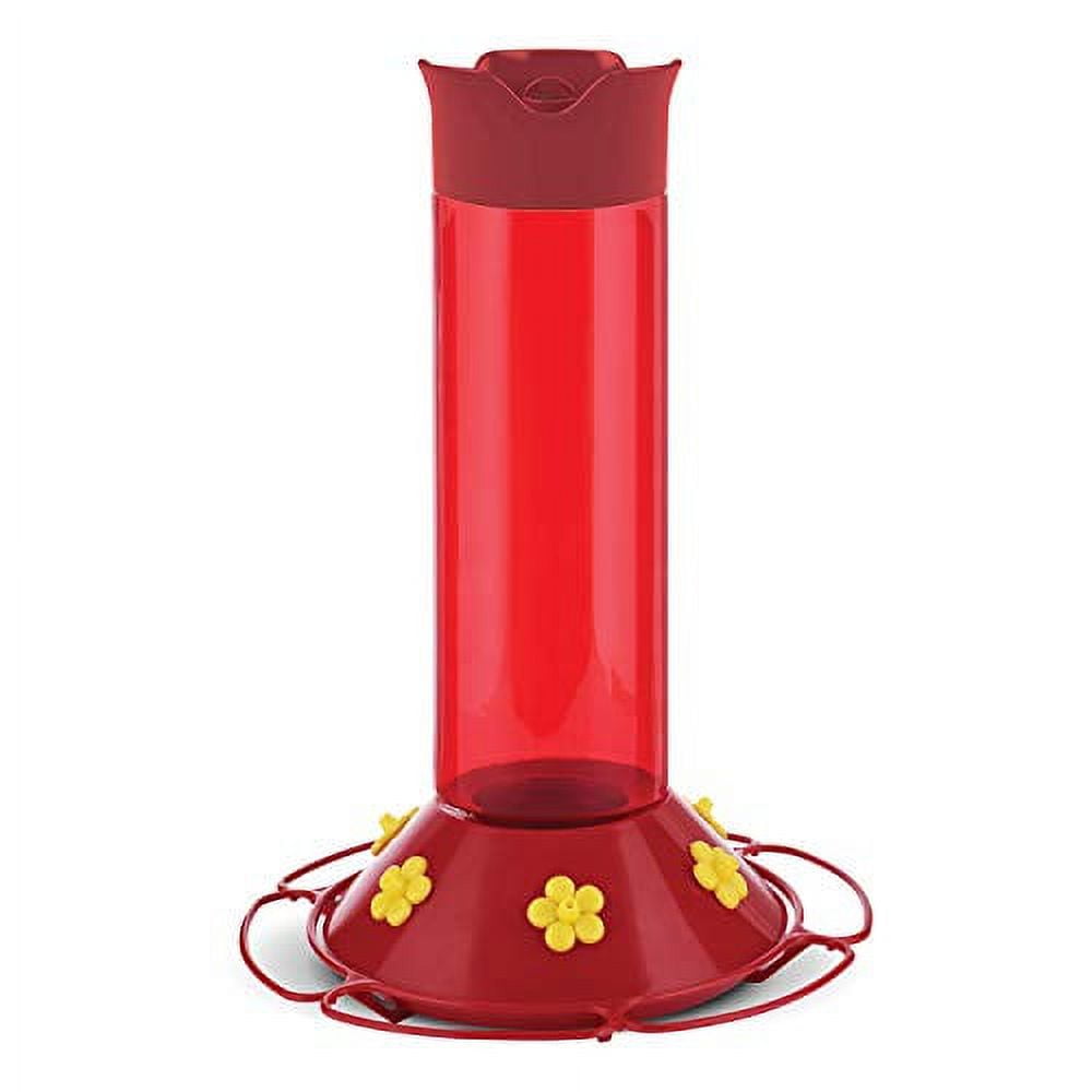 PerkyPet 409 Hummerâ€™s Favorite Red Plastic Hummingbird Feeder â€“ 30 oz