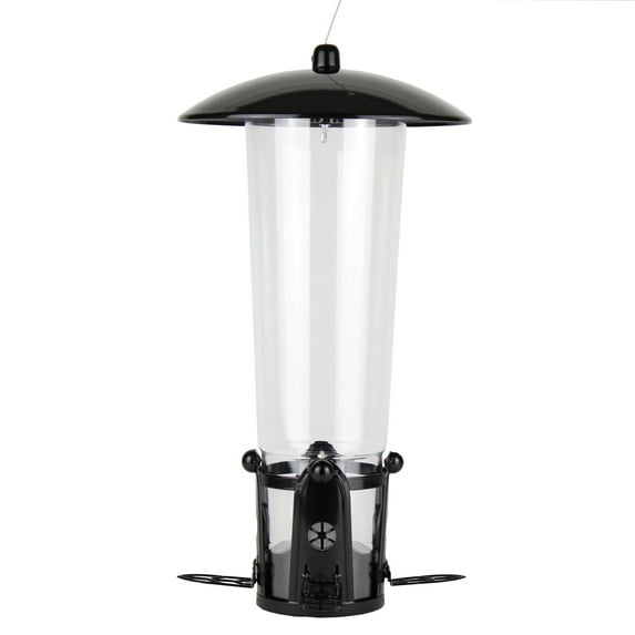 Perky-Pet Black Squirrel-Be-Gone Max Wild Bird Tube Feeder with Flexports – 3 lb