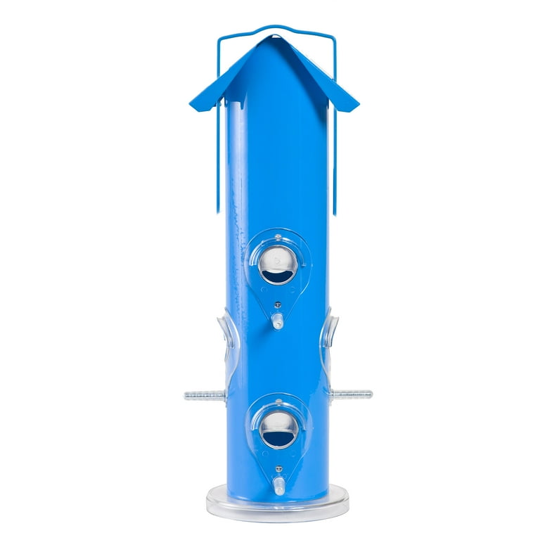 Perky-Pet 1 lb Blue Metal Tube Wild Bird Feeder Perky-Pet 1 lb Blue Metal Tube Wild Bird Feeder