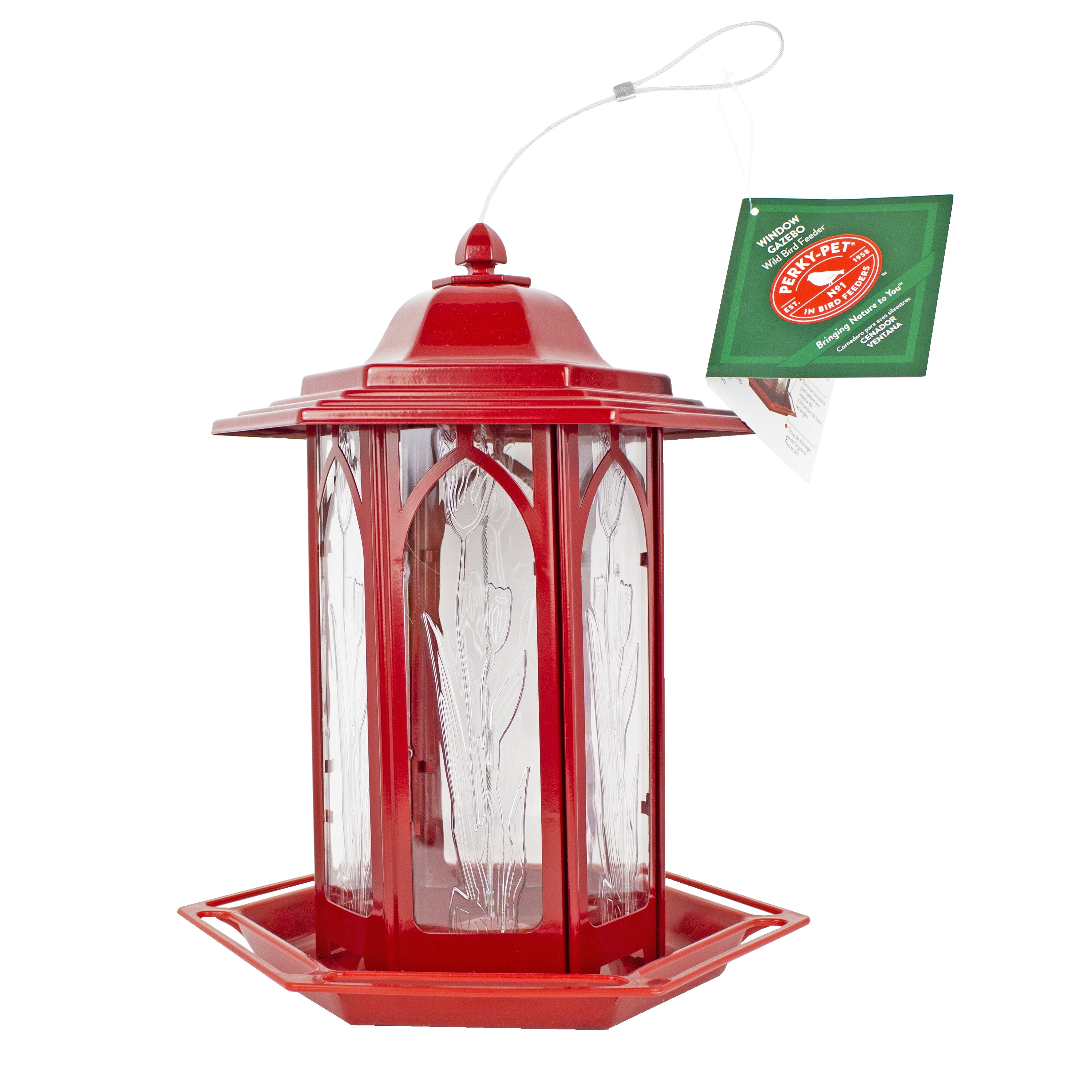 Perky-Pet Brick Red Gazebo Wild Bird Feeder - 3.5 lb Capacity