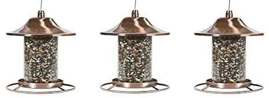 Perky-Pet Copper Panorama Bird Feeder 312C 3-Pack