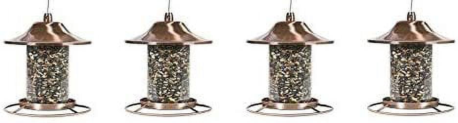 Perky-Pet Copper Panorama Bird Feeder 312C 4-Pack