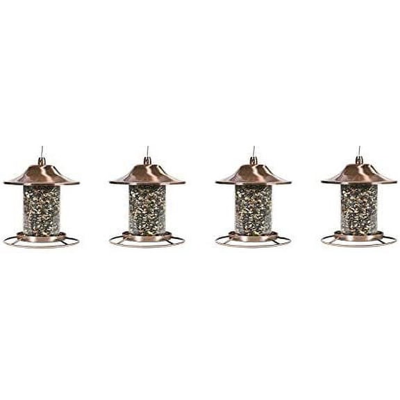 Perky-Pet Copper Panorama Bird Feeder 312C 4-Pack