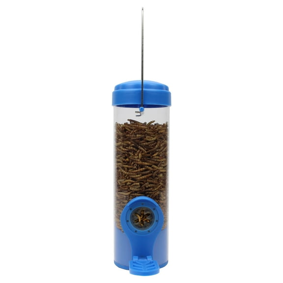 Perky-Pet Dried Mealworm Wild Bird Feeder with Flexports - Blue