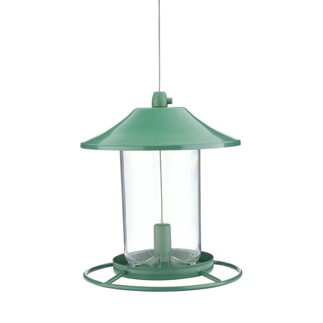 PerkyPet Green Panorama Wild Bird Feeder 2 lb Capacity