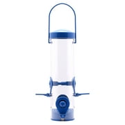 Perky Pet Navy 2-in-1 Tube Wild Bird Feeder, Blue