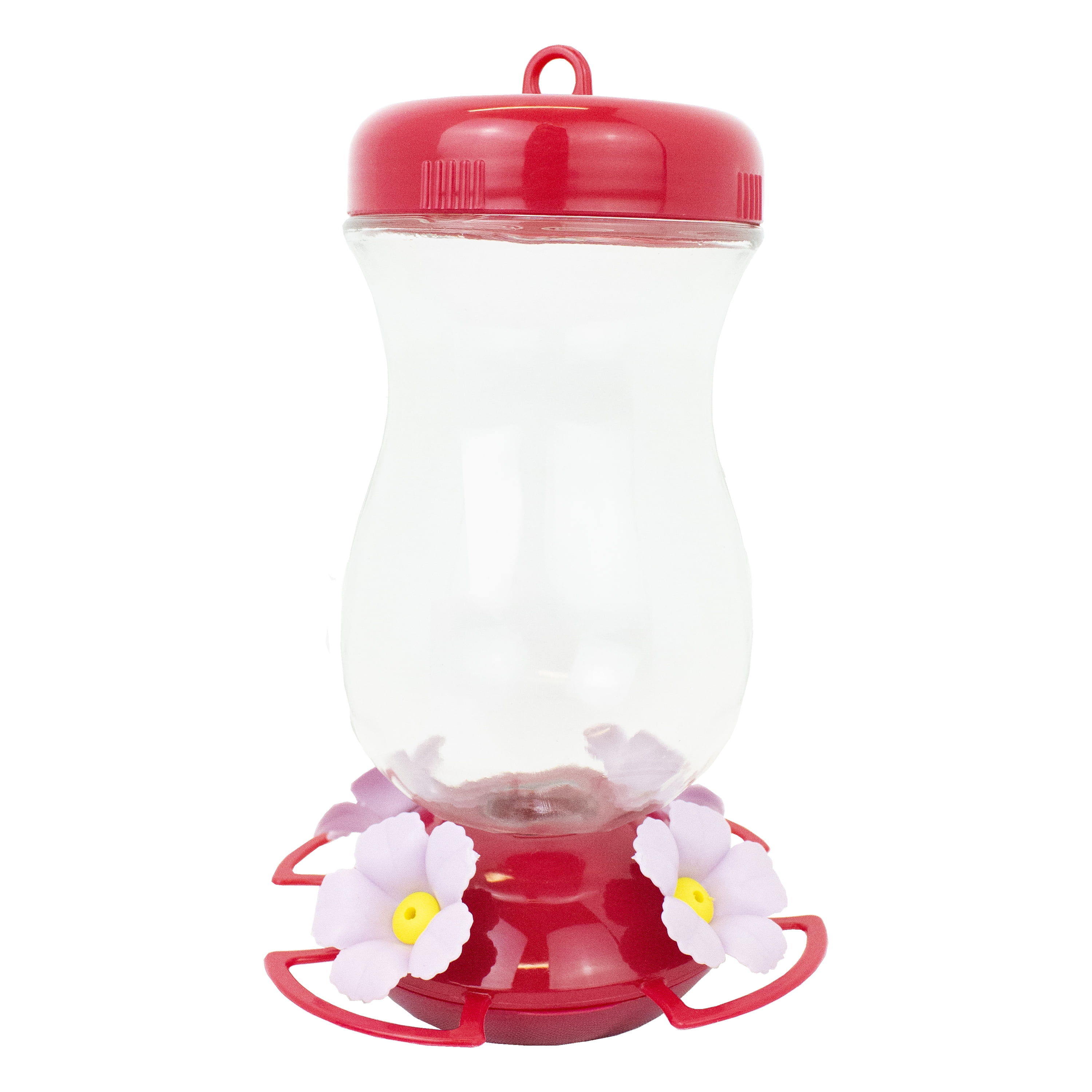 Perky-Pet Pink Top-Fill Glass Hummingbird Feeder – 24 oz Capacity