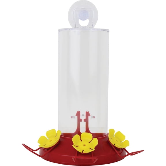 Perky-Pet Plastic Window Mount Hummingbird Feeder with Perches - 8 oz Hummingbird Nectar Capacity, 217 - Hummingbird feeders for outdoors