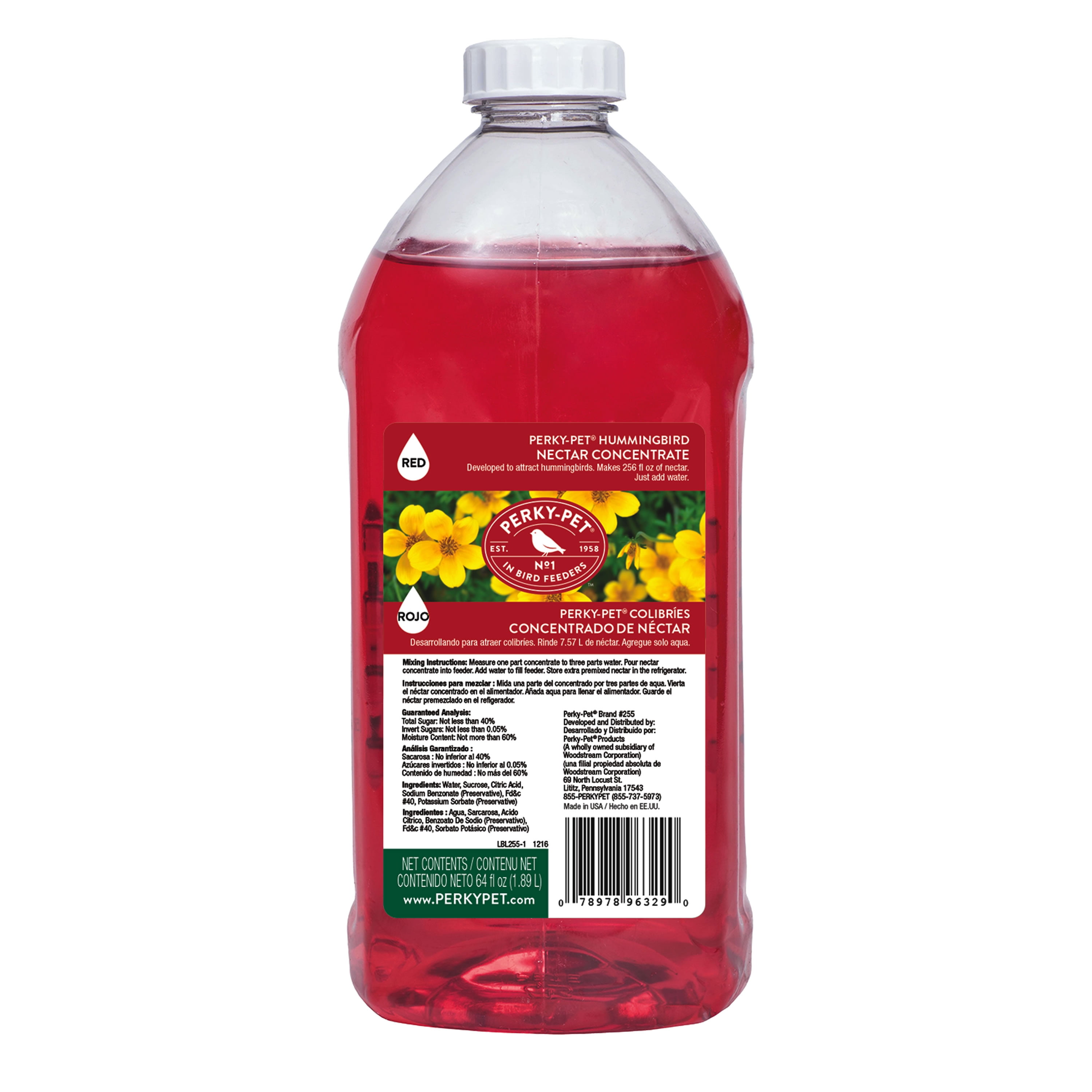 PerkyPet Hummingbird Sucrose Nectar Concentrate 64 oz