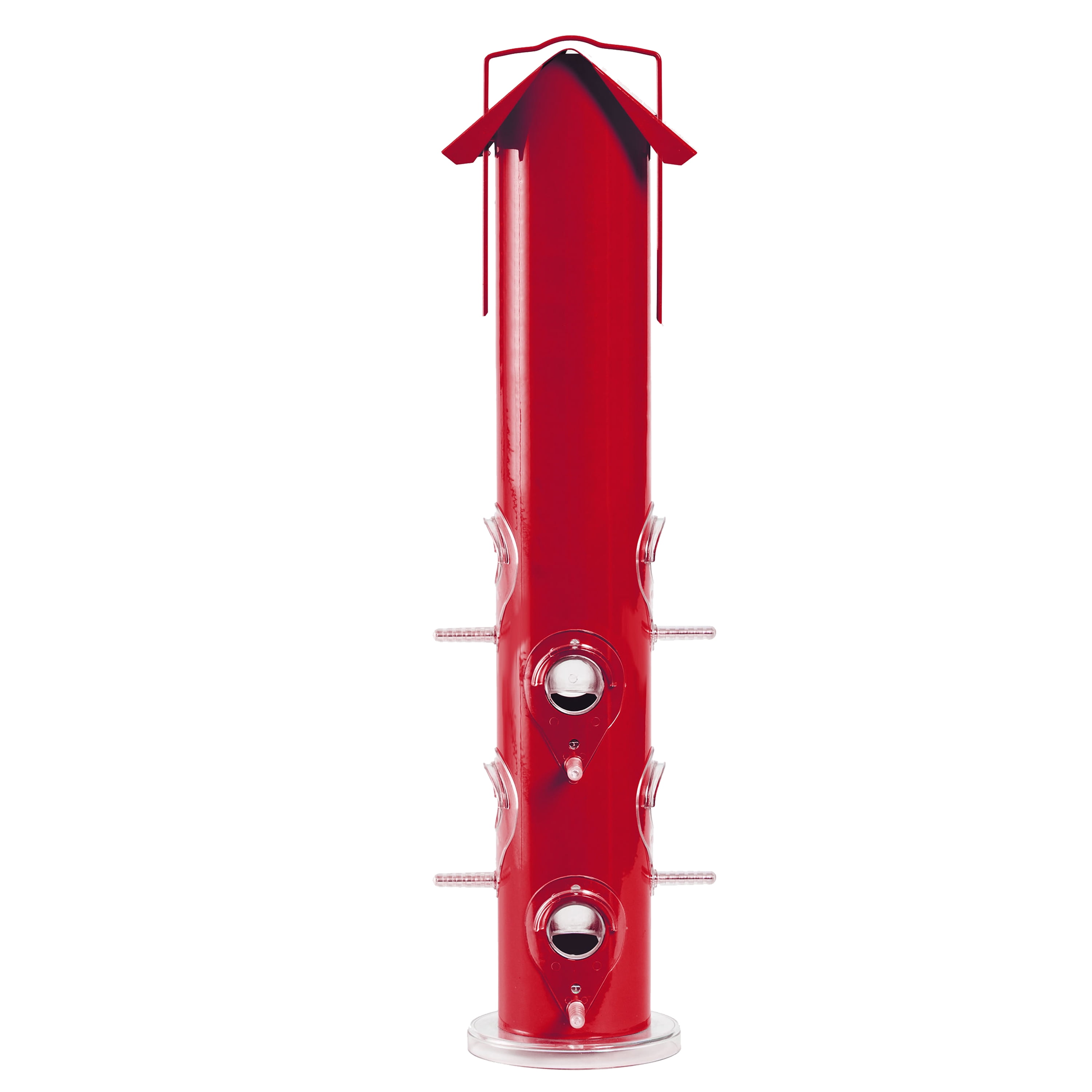 Perky-Pet Red Metal Wild Bird Tube Feeder - 1.5 lb Capacity