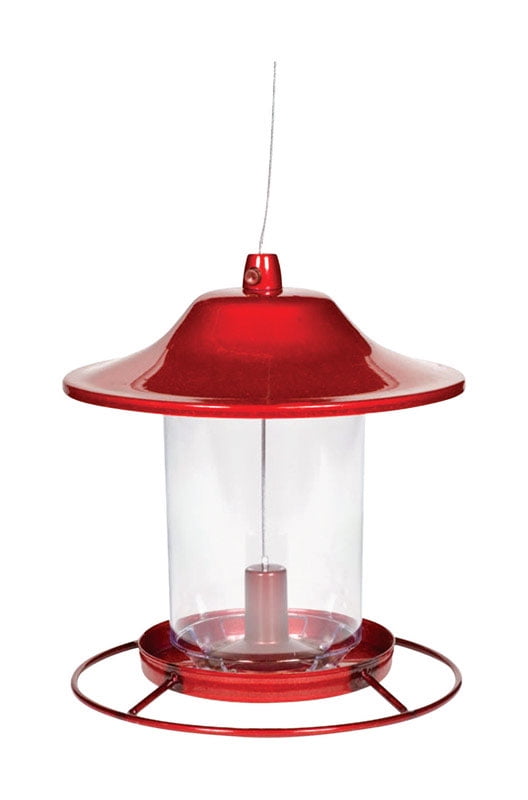 Perky-Pet Red Panorama Wild Bird Seed Feeder - 2 lb Capacity