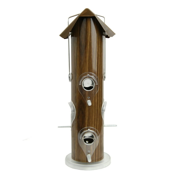Perky-Pet Wood Metal Tube Wild Bird Feeder