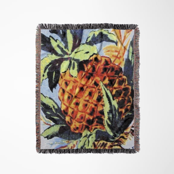 Perky Pineapple, Woven Blanket
