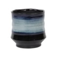 thumbnail image 1 of Perlacea Curved Round Tapering Ceramic Pot- Large - Blue, 1 of 4
