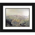 thumbnail image 1 of Perlberg, Friedrich 14x12 Black Ornate Wood Framed with Double Matting Museum Art Print Titled - A View of Jerusalem, 1 of 4