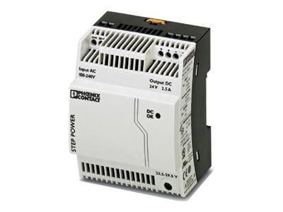 Perle STEP-PS/1AC/24DC/2.5 - Power supply (DIN rail mountable) - AC 85-264/ DC 95-250 V - 60 Watt - 1-phase