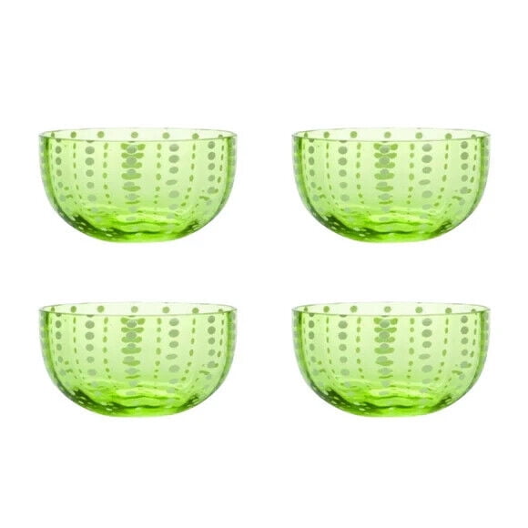 Perle Small Bowl, Set of 4 by Federico De Majo for Zafferano America green