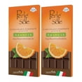 thumbnail image 1 of Perle di Sole Italian Orange Dark Chocolate-Extra Dark Chocolate Bar with Natural Orange Flavor-Gourmet Artisan Chocolate Made in Italy-Perfect as a Gift or After-Meal Treat (3.5 oz | 100 g) 2-Pack, 1 of 7