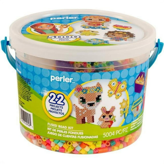 Perler 80-42956 Fused Bead Bucket Kit, Fairies & Friends