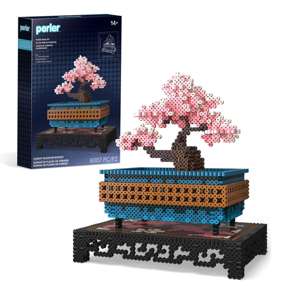 Perler 80-57232 Cherry Blossom Bonsai 3D Fused Bead Craft Activity Kit, Multicolor, 8007 Pieces