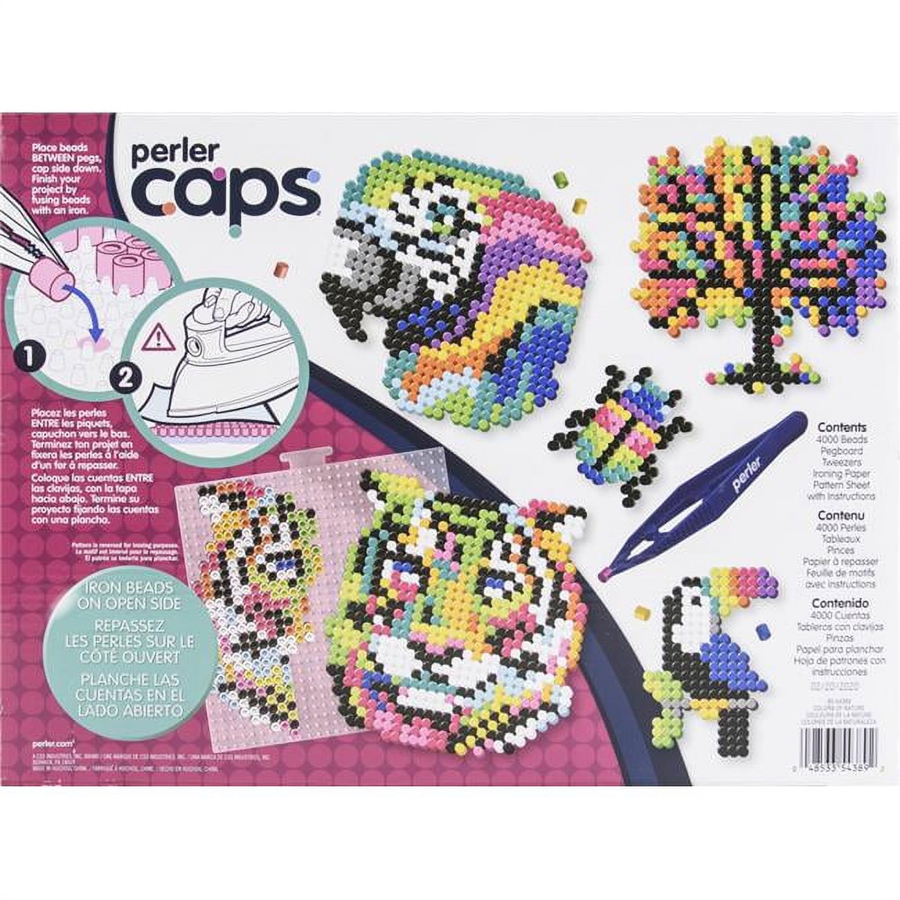 Kit Perline Fusibili Perler Vampiro - 2500 Perline + Super Pegboard - Crea Un Vampiro Che Brilla Al Buio - Gioco Creativo Per Bambini 6+ Anni - Idea Regalo Halloween