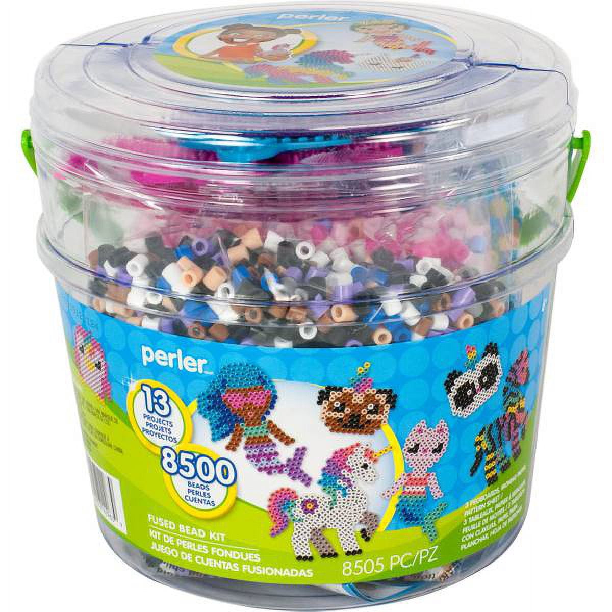 Perler Beads 1,000 Count Jar - Green Glitter Fuse Beads For Crafts