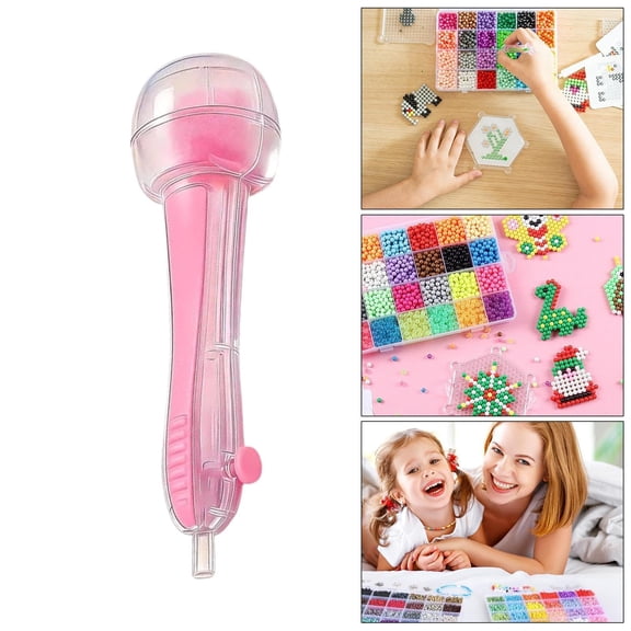 Perler Bead Pen, Fuse Beads Pen, Transparent Large-Capacity Bead Dispenser for Fine Motor Skills & DIY Crafts