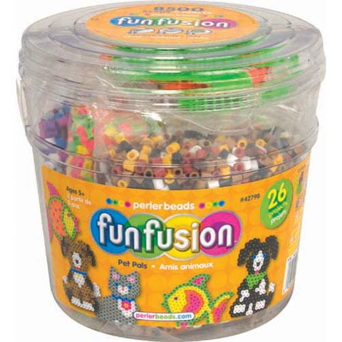 Perler Bead Pet Pals Bucket, 8500 Pieces and 3 Pegboards