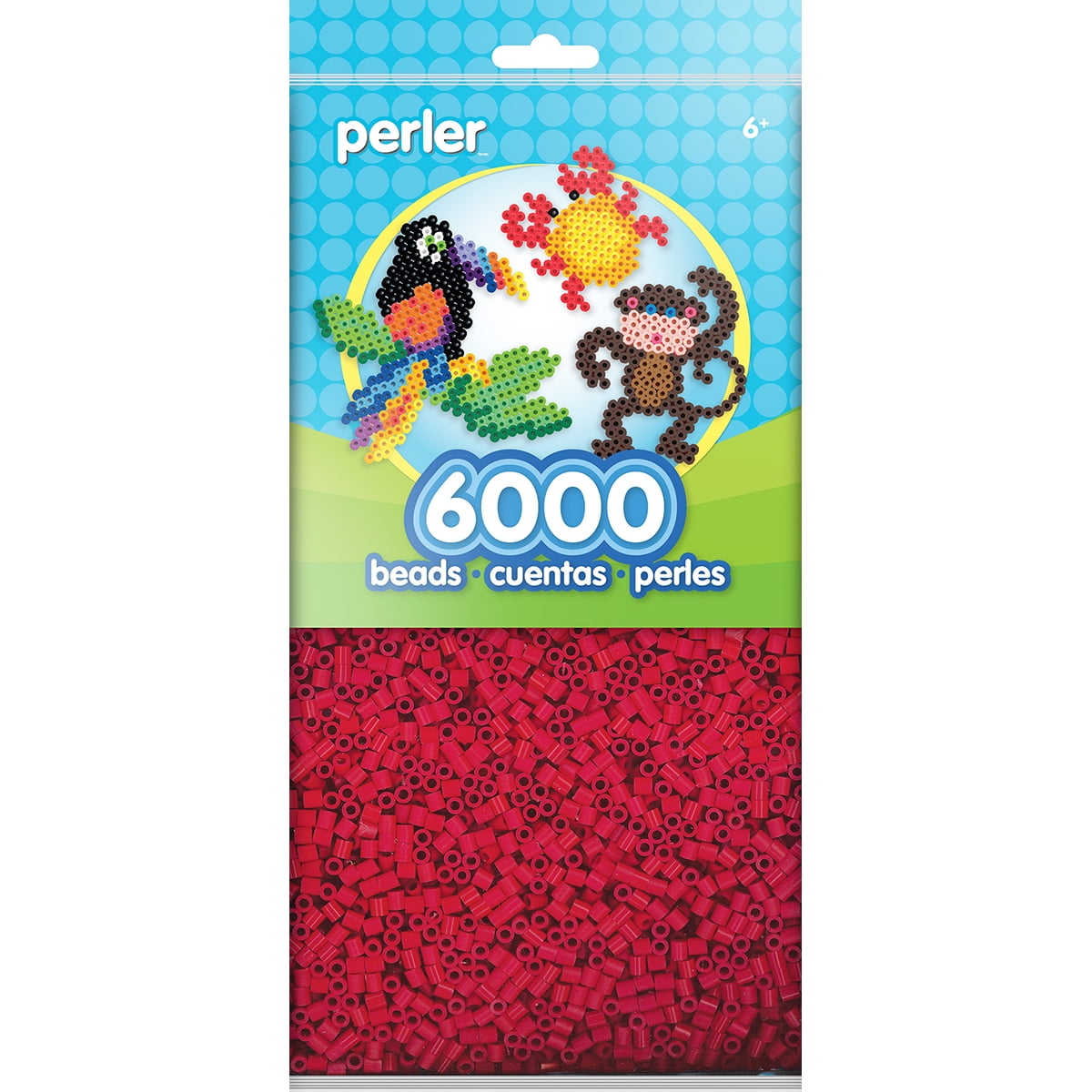 Perler Beads 6,000/Pkg-Red 