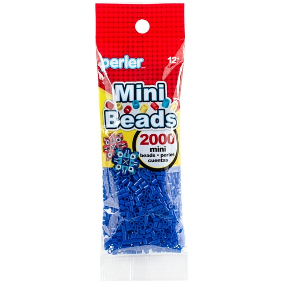 Mini Perler Beads 2000/Pkg-Dark Blue, Pk 3, Perler