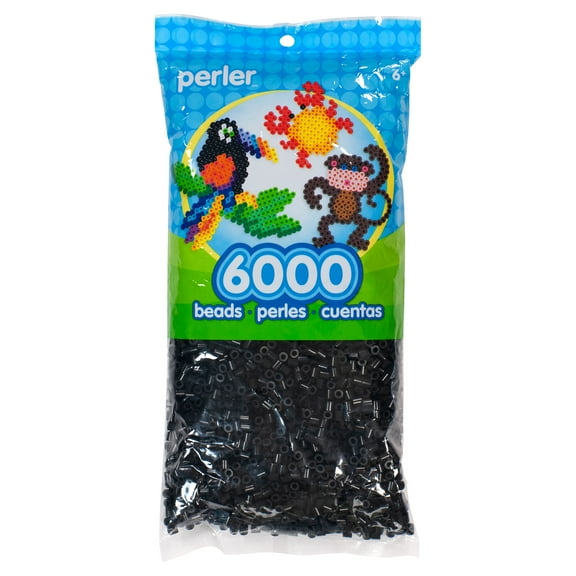 Perler Beads, Black, 6000 Pieces