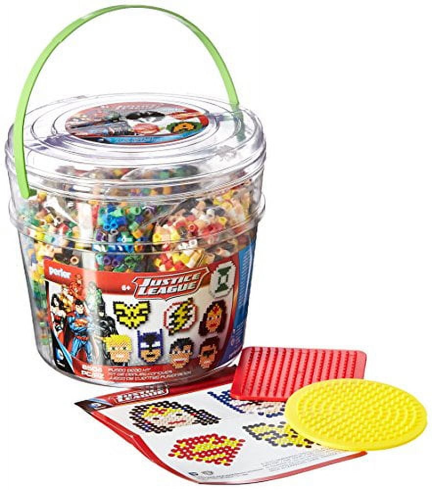 Perler Beads Justice League Fuse Bead Bucket Craft Activity Kit, 8504 Pcs