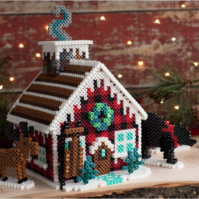 Perler Beads Winter Lodge Gingerbread House Beading Kit