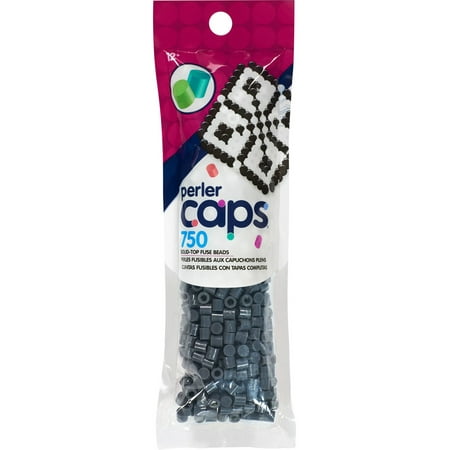 Perler Cap Beads 750/Pkg - Dark Gray