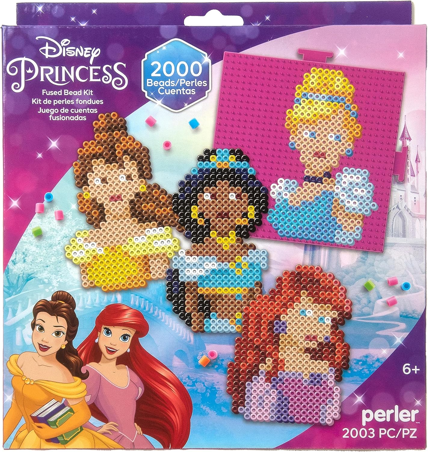 Perler Disney Princesses Fused Bead Craft Activity Kit, Includes 5