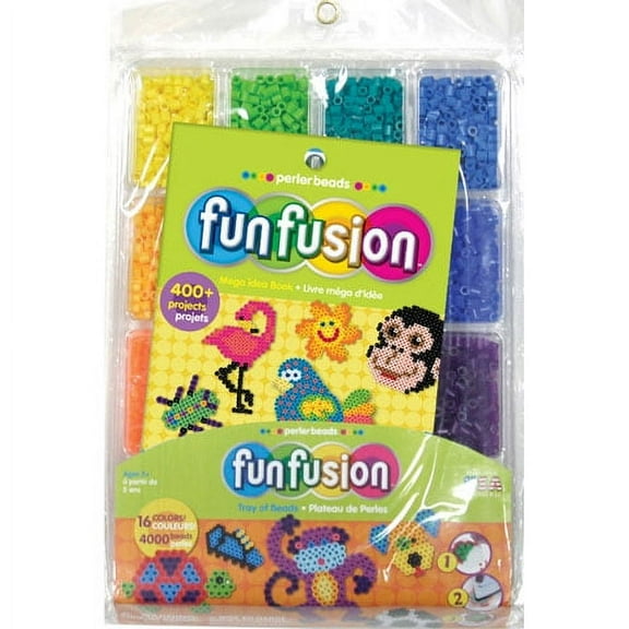 Perler FunFusion Bead Tray And Idea Book Craft Kit