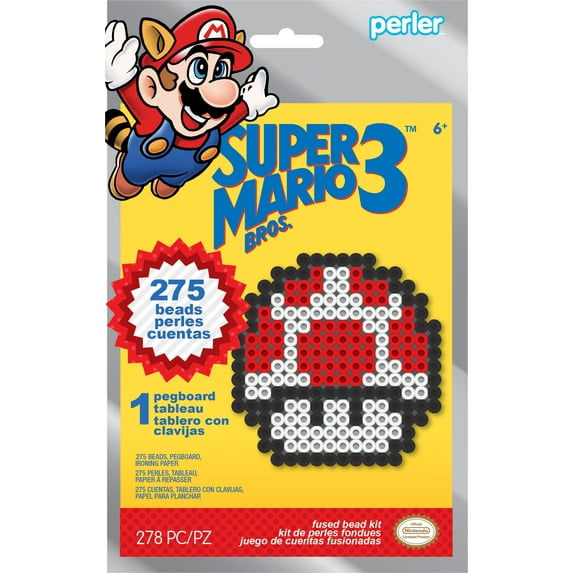 Perler 80-53115 Fused Bead Trial Kit - Super Mario Bros. 3 Super Mushroom