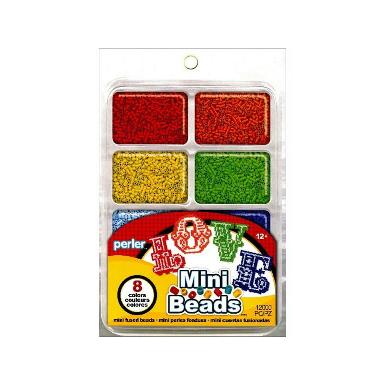 Perler Beads Warm Color Mini Beads Tray For Kids Crafts, 8000 pcs
