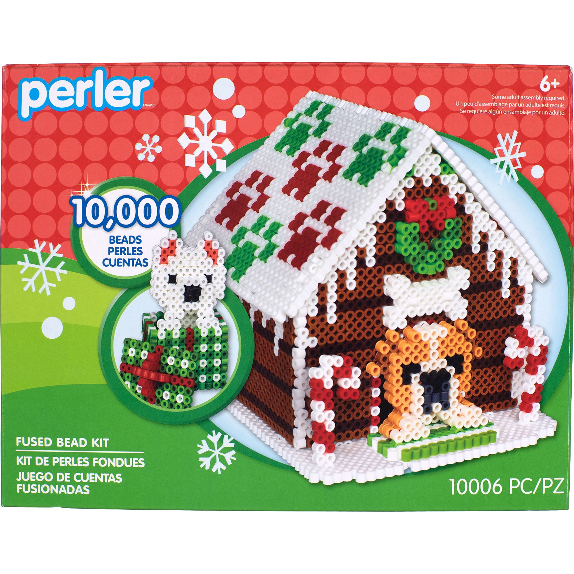Perler Beads Dog House Gingerbread House Beading Kit