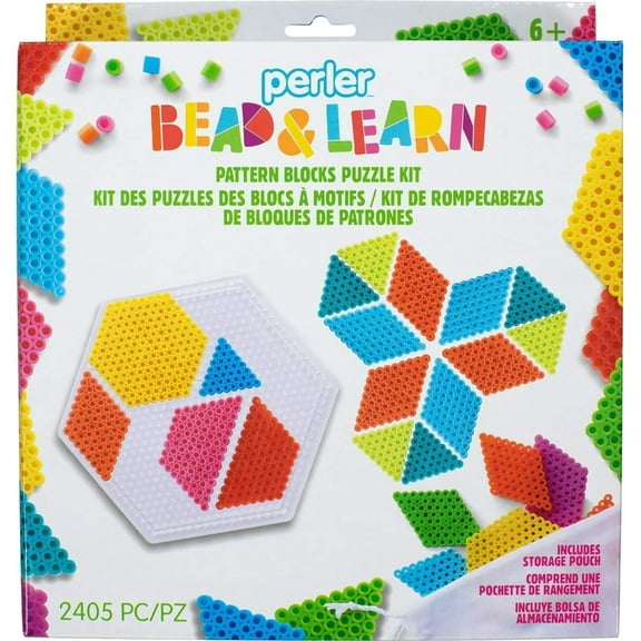 Perler Fused Bead and Learn Pattern Blocks Kit
