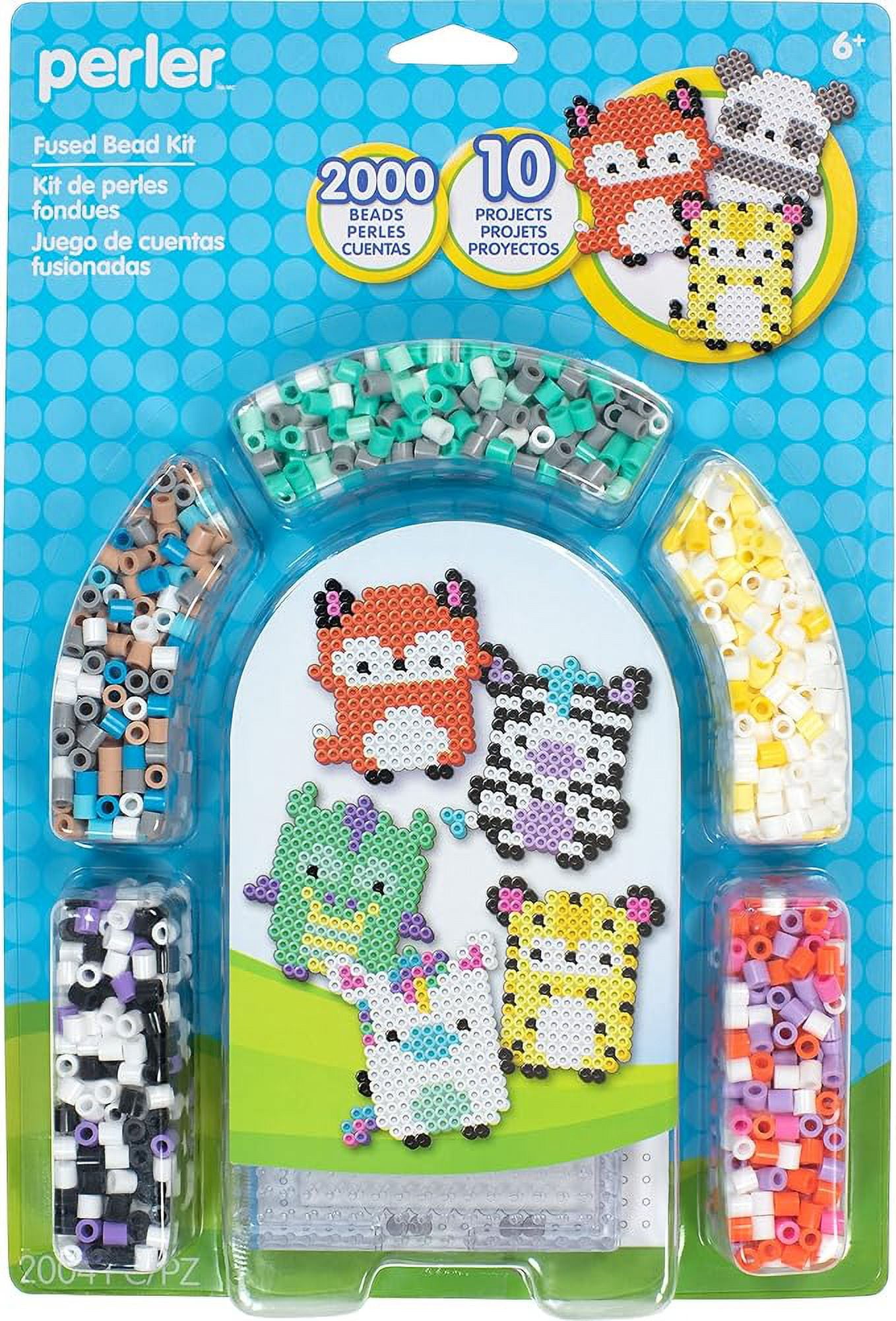 Perler Puffy Animals Fuse Bead Craft Kit for Kids, Multicolor 2004