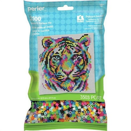 Perler Rainbow Tiger Pattern and Fuse Bead Kit, x 11'', 3503pc